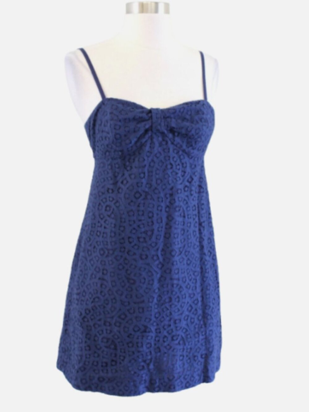 Lilly Pulitzer Karina Navy Lace Mini Dress 0 - Picture 2 of 4